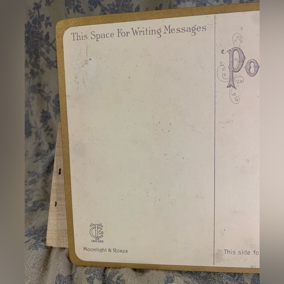 VTG Large Little Bo Peep Postcard with Bow & Glitter Illustrated by Jean D. Howe - Picture 7 of 9